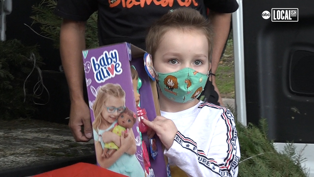 Young girl battling cancer is showered with holiday cheer