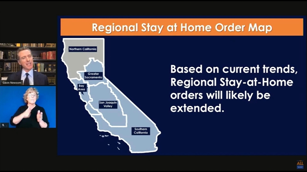 Regional stay-at-home order likely to be extended, Newsom says