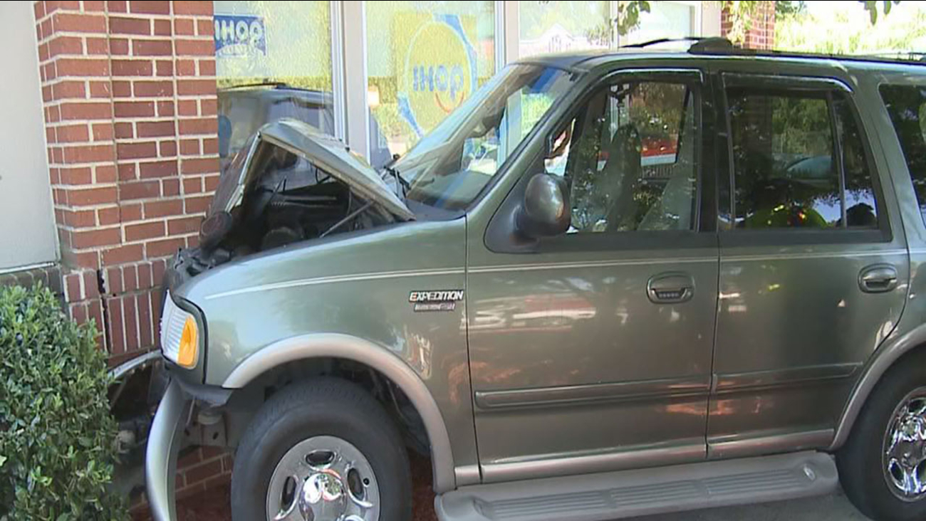 SUV slams into IHOP