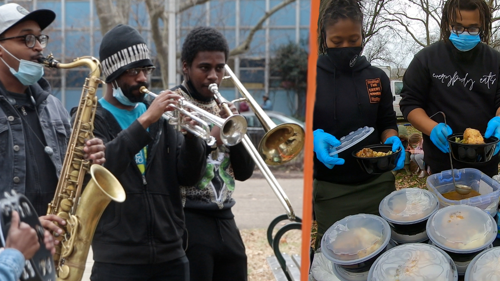 Philadelphia musicians serve dinner and a show with holiday food drive