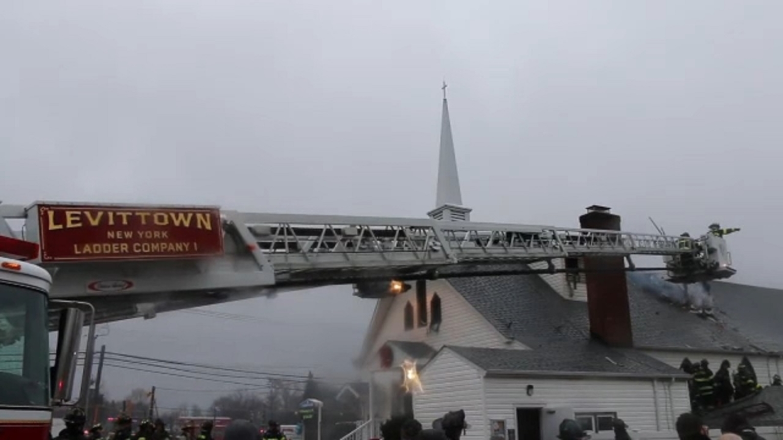 Long Island church bursts into flames on Christmas morning ABC7 New York