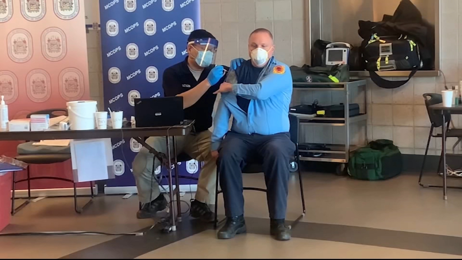 First responders among 1st In Montgomery County to receive COVID