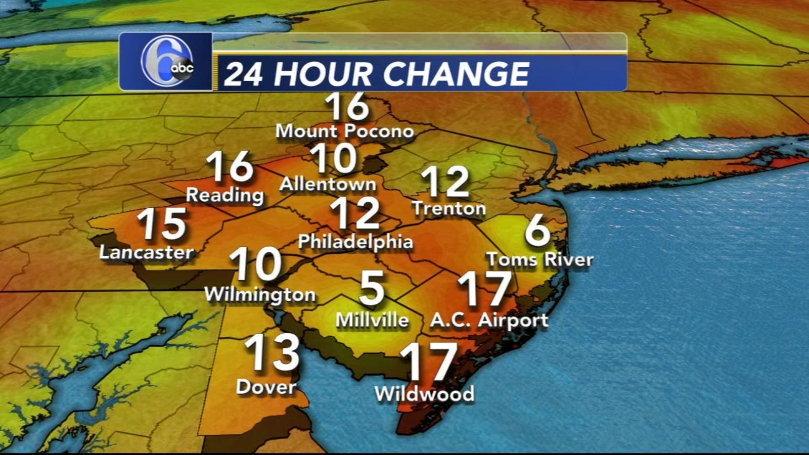 Philadelphia AccuWeather forecast for Pennsylvania, New Jersey and Delaware 6abc Philadelphia
