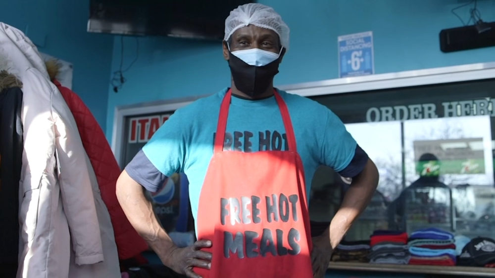 Free Hot Meals distributed on West Side for New Years Eve