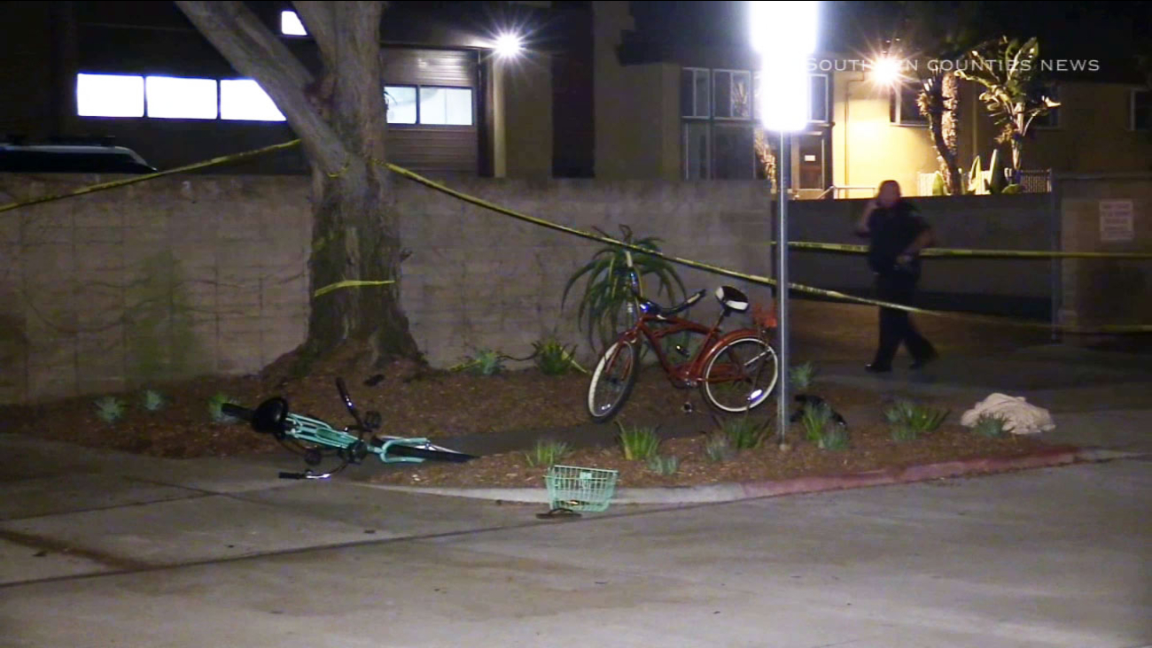 A 14-year-old girl riding her bicycle was critically injured after being struck by a hit-and-run driver in Newport Beach on Tuesday, Aug. 11, 2015.