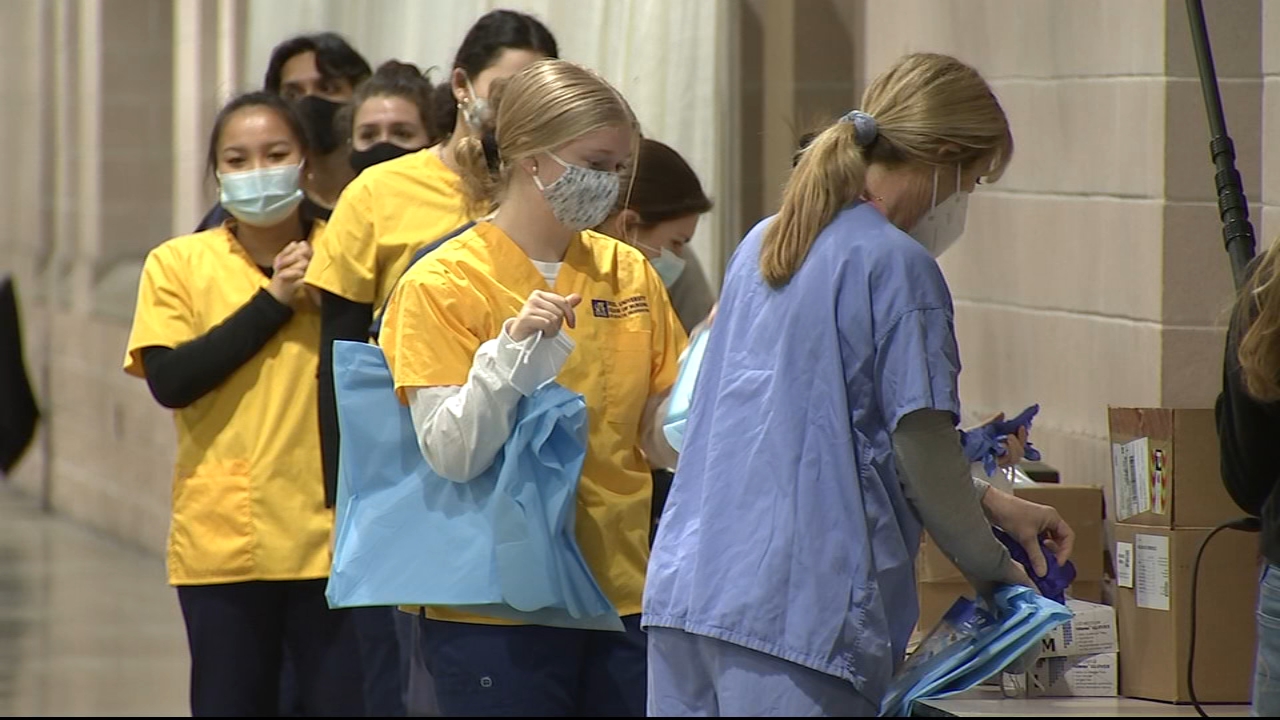 Philadelphia's first mass vaccination clinic opens to health care workers