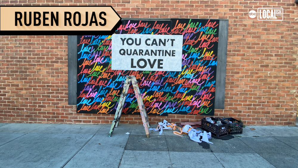 'You can't quarantine love' mural by local muralist raises money for United Way