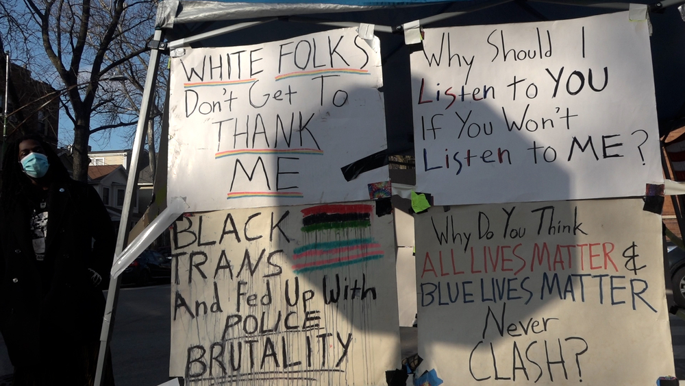 KJ's corner-side racial injustice protests