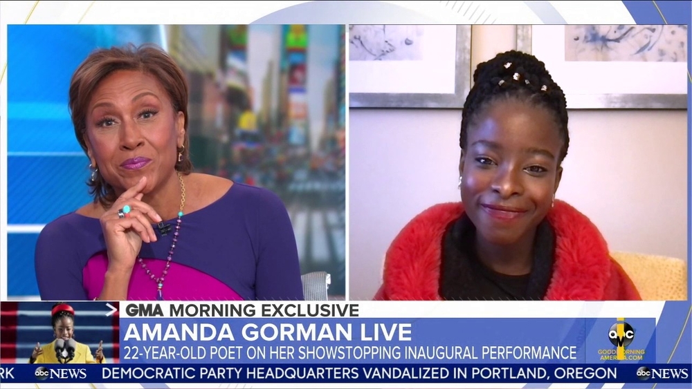 'GMA' surprises young inaugural poet during interview