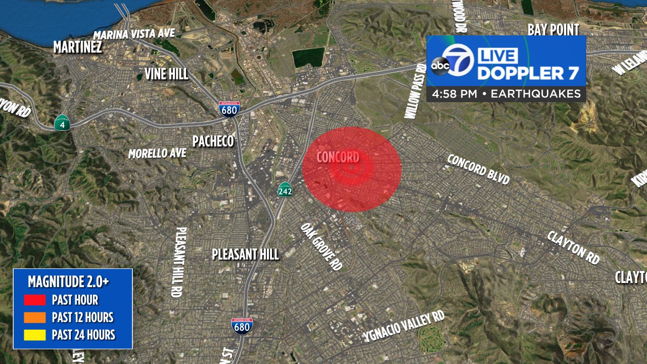 Magnitude 3 1 Earthquake In Concord Rattles East Bay Abc7 San Francisco