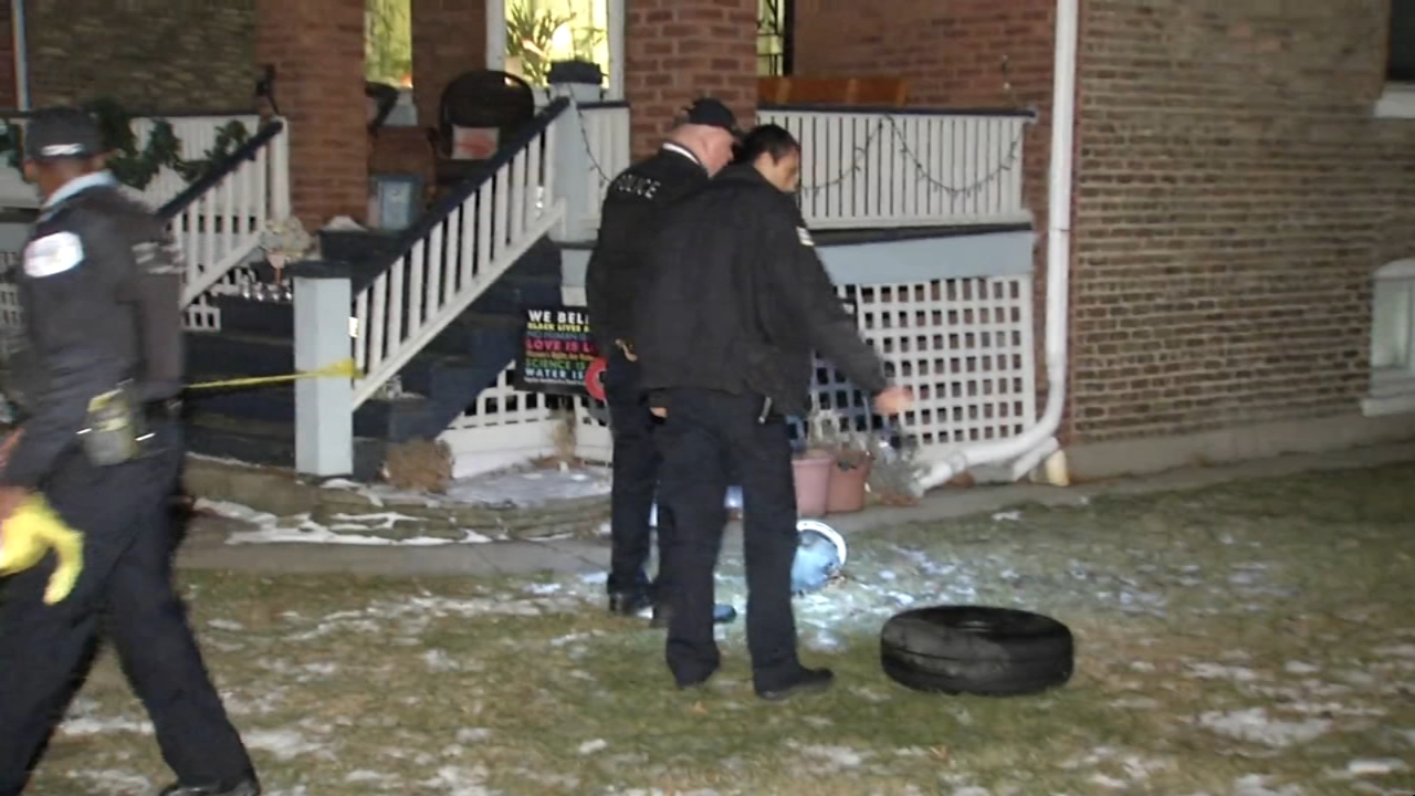 Plane tire lands in Jefferson Park front yard