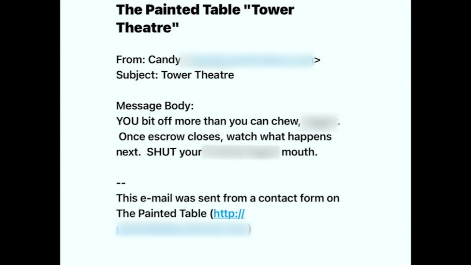 Hateful message sent to owner of 'Painted Table' in Fresno - Vimarsana News