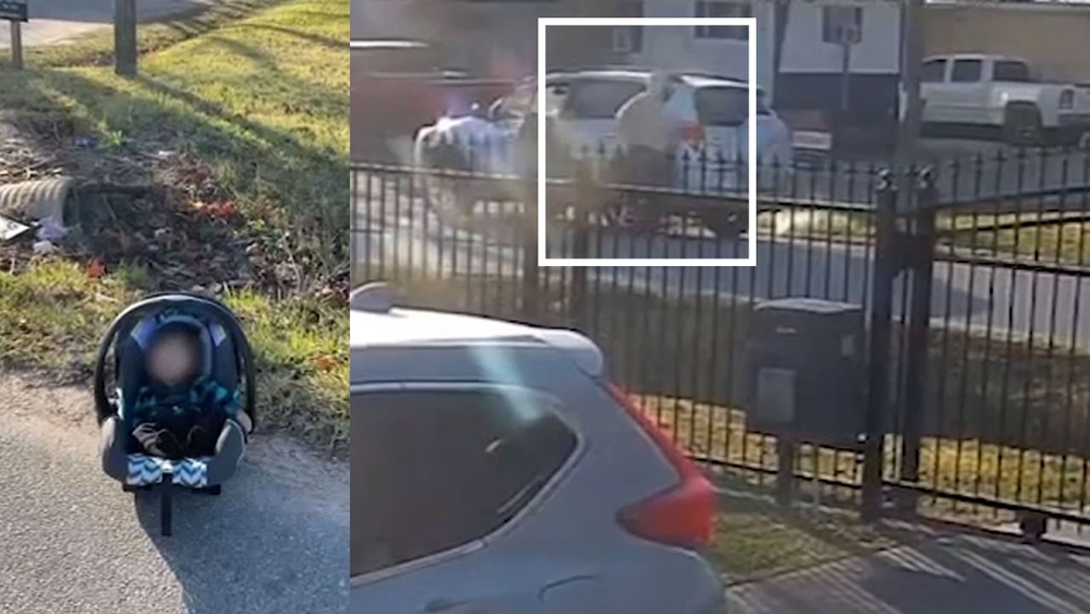 Amazon driver finds baby abandoned by carjacker